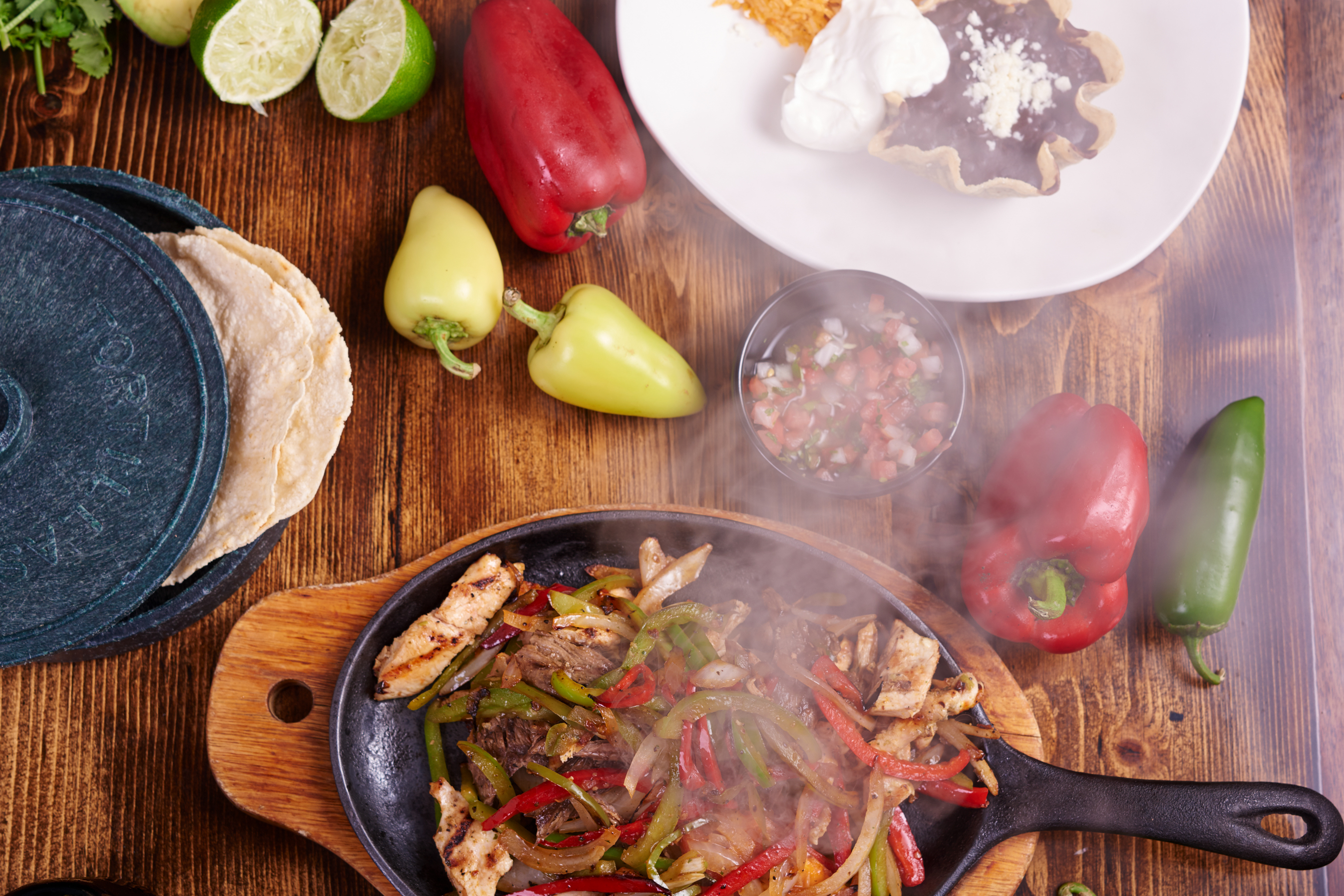 Fajitas at Los Arroyos